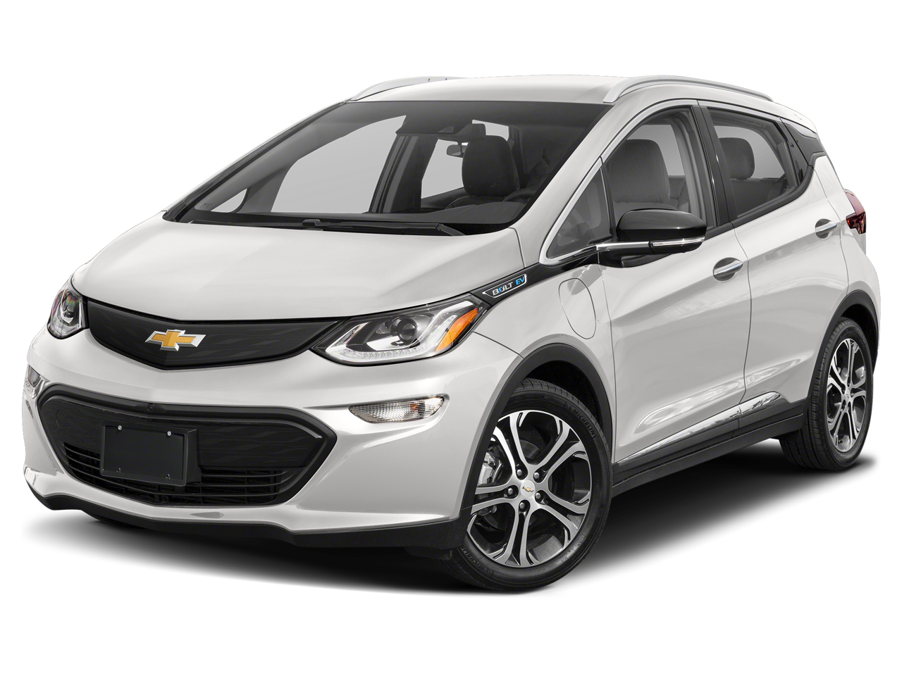 2019 Chevrolet Bolt EV Premier in (Includes (Tus) Black Grille.) — front three-quarter view