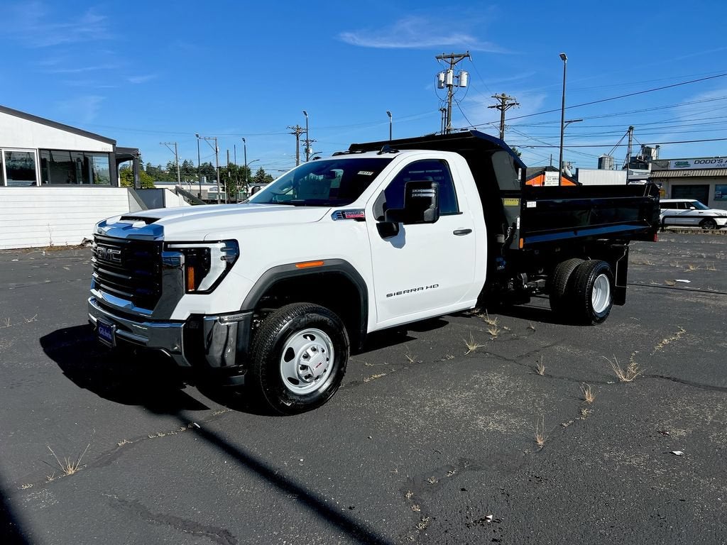 2026 GMC Sierra 3500 HD Chassis Cab Pro in Summit White — front three-quarter view