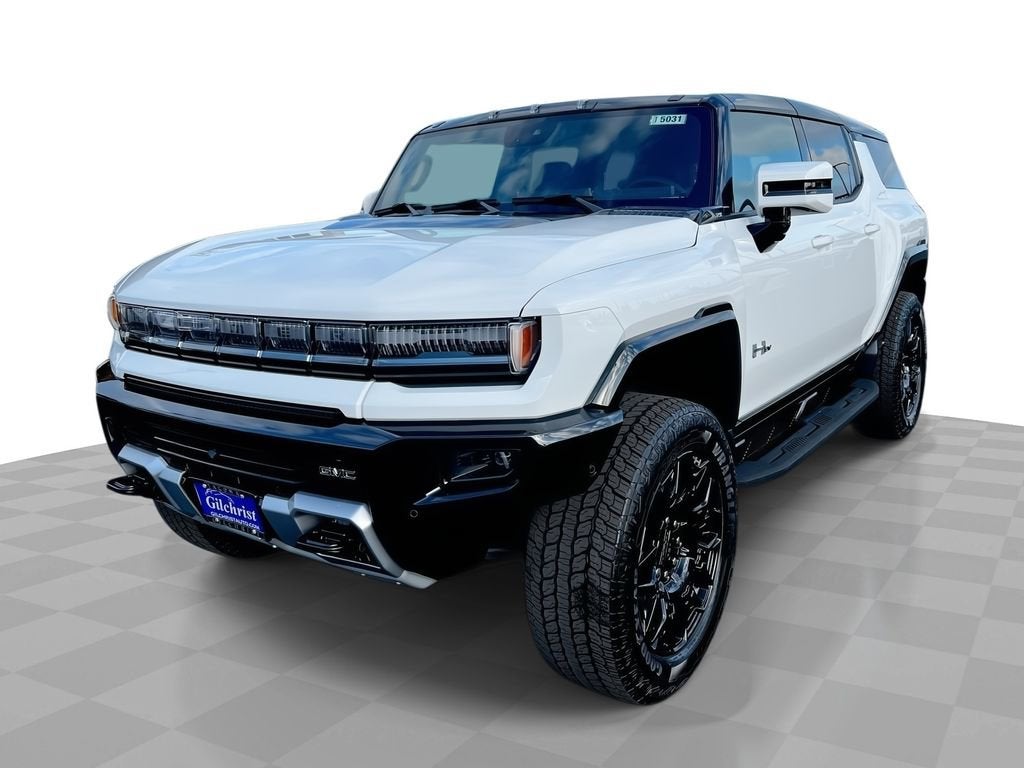 2025 GMC HUMMER EV SUV 2X in Interstellar White — front three-quarter view