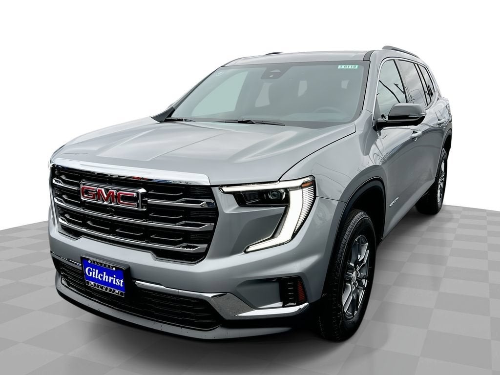 2026 GMC Acadia Elevation in Sterling Metallic — front three-quarter view