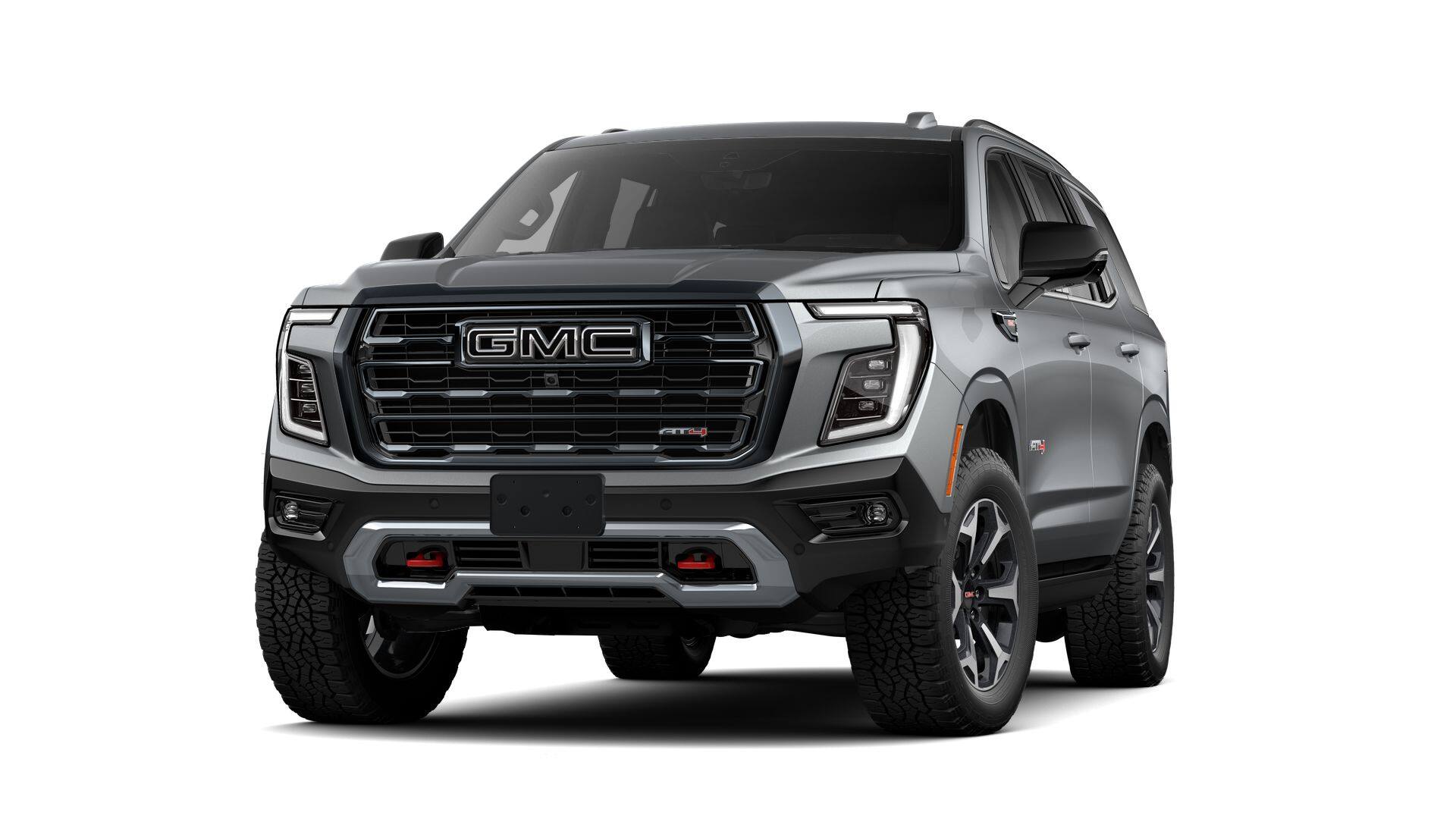2026 GMC Yukon AT4 in Sterling Metallic — front three-quarter view