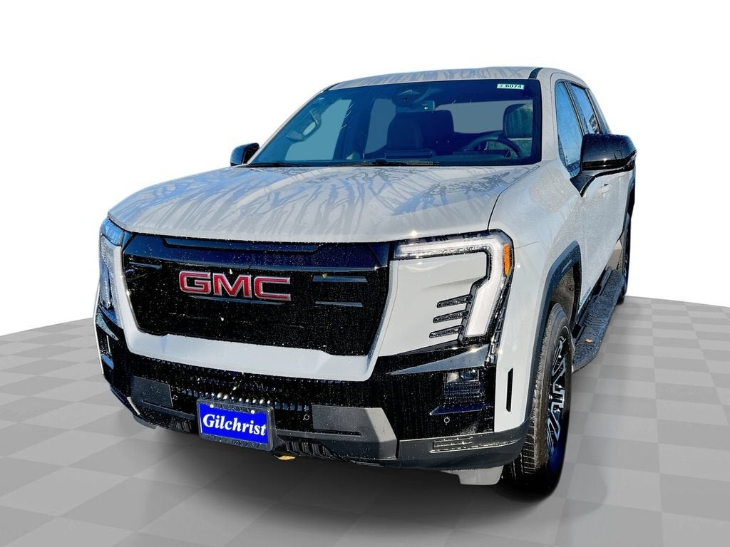 2026 GMC Sierra EV Elevation Standard Range in Thunderstorm Gray — front three-quarter view