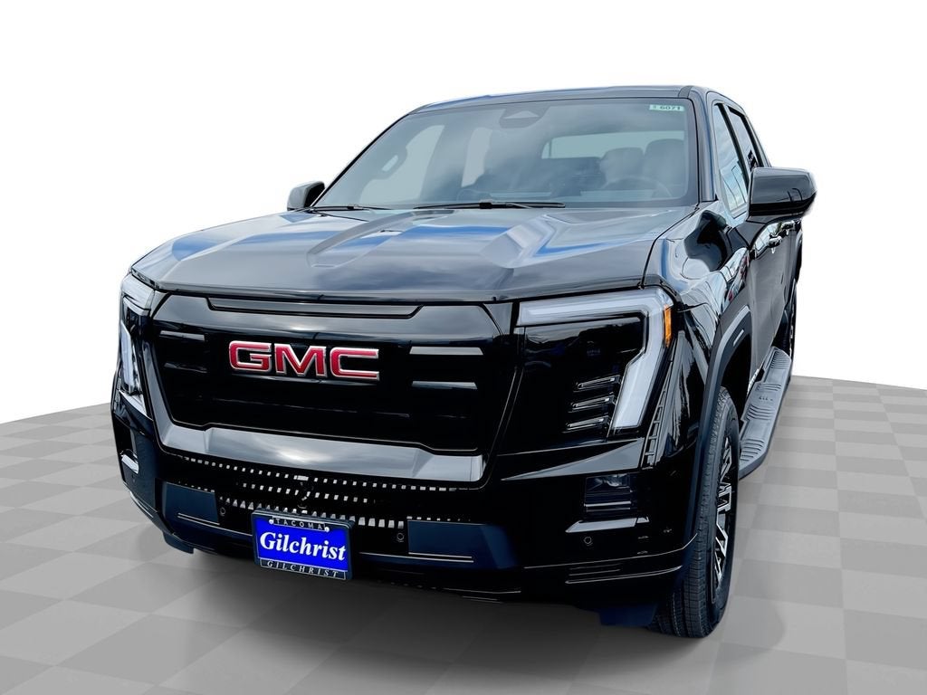 2026 GMC Sierra EV Elevation Standard Range in Onyx Black — front three-quarter view