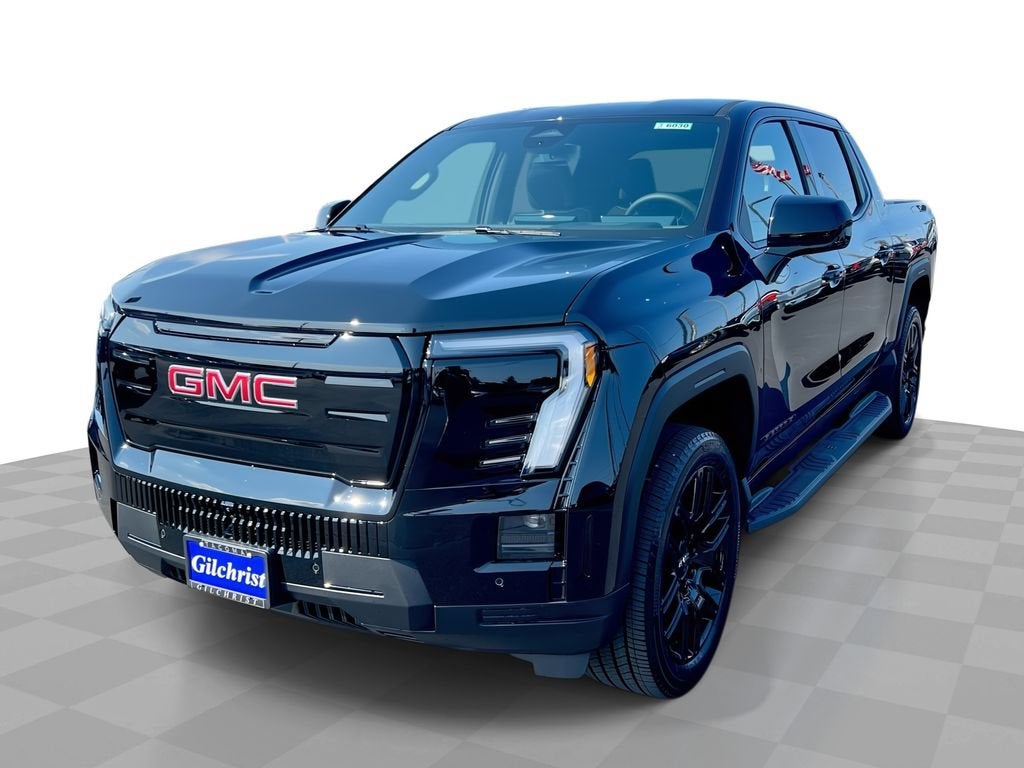 2026 GMC Sierra EV Elevation Extended Range in Onyx Black — front three-quarter view