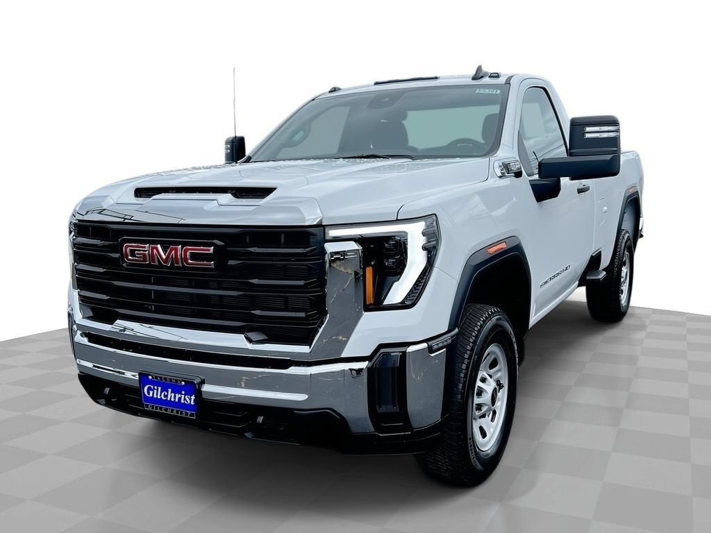 2025 GMC Sierra 3500 HD Pro in Summit White — front three-quarter view