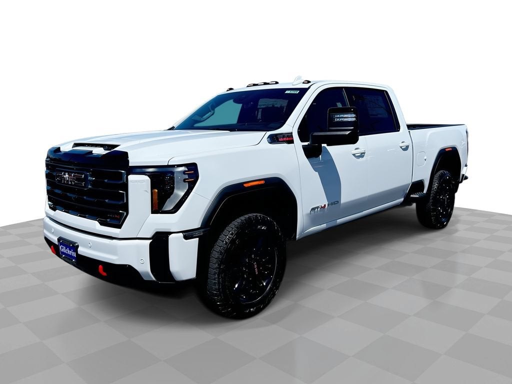 2026 GMC Sierra 3500 HD AT4 in Summit White — front three-quarter view