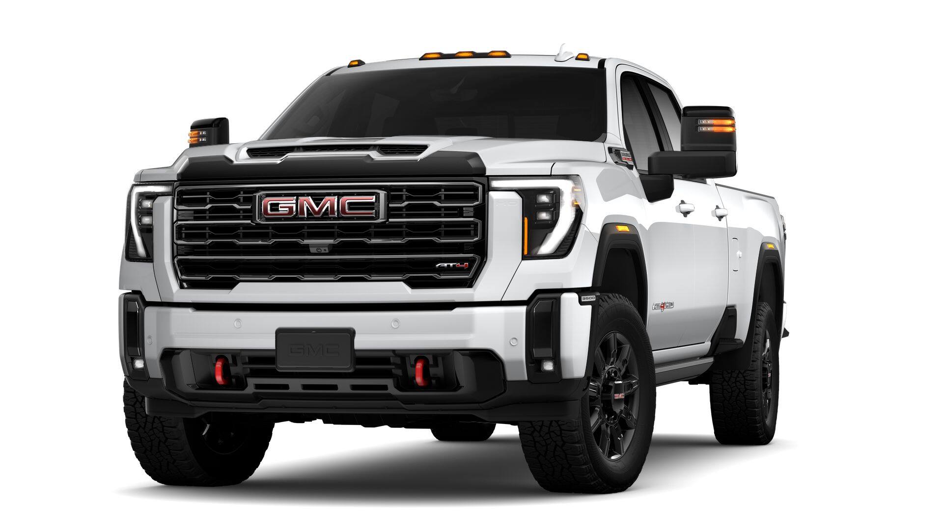 2026 GMC Sierra 3500 HD AT4 in Summit White — front three-quarter view