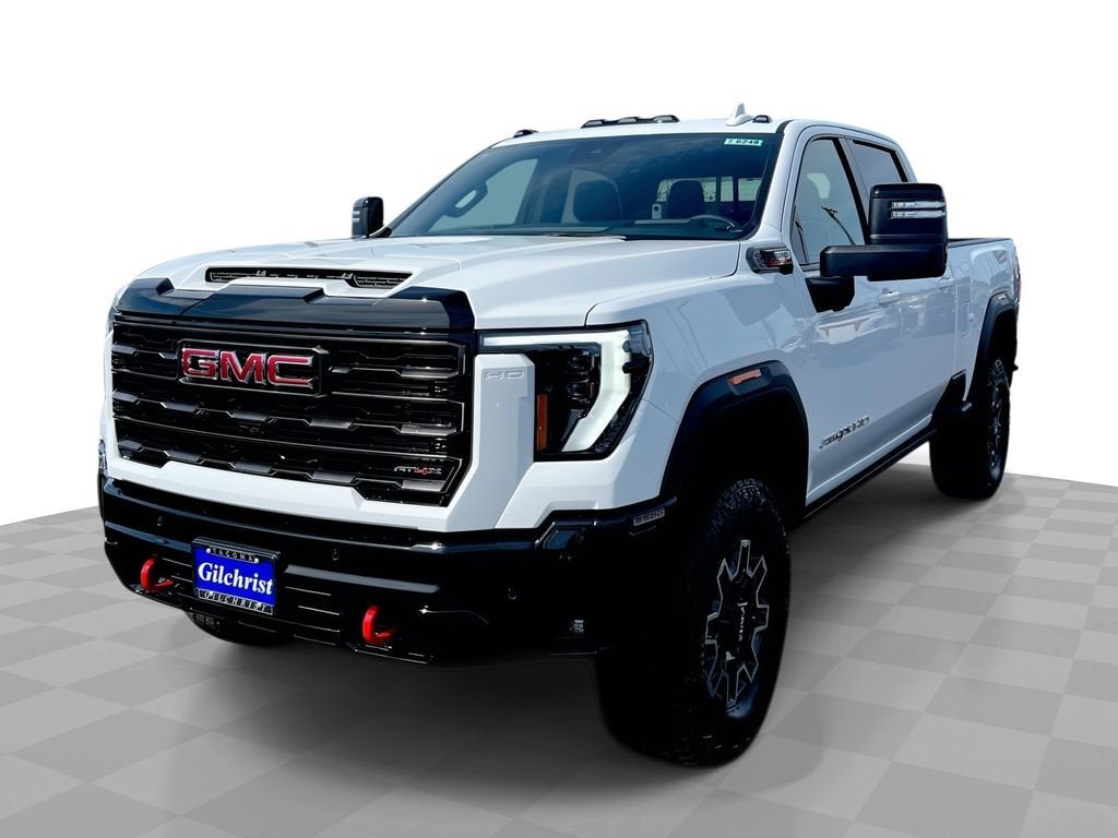 2026 GMC Sierra 2500 HD AT4X in Summit White — front three-quarter view