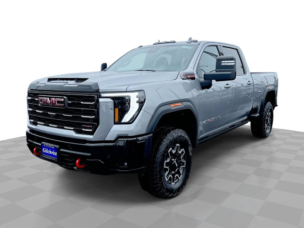2026 GMC Sierra 2500 HD AT4X in Sterling Metallic — front three-quarter view