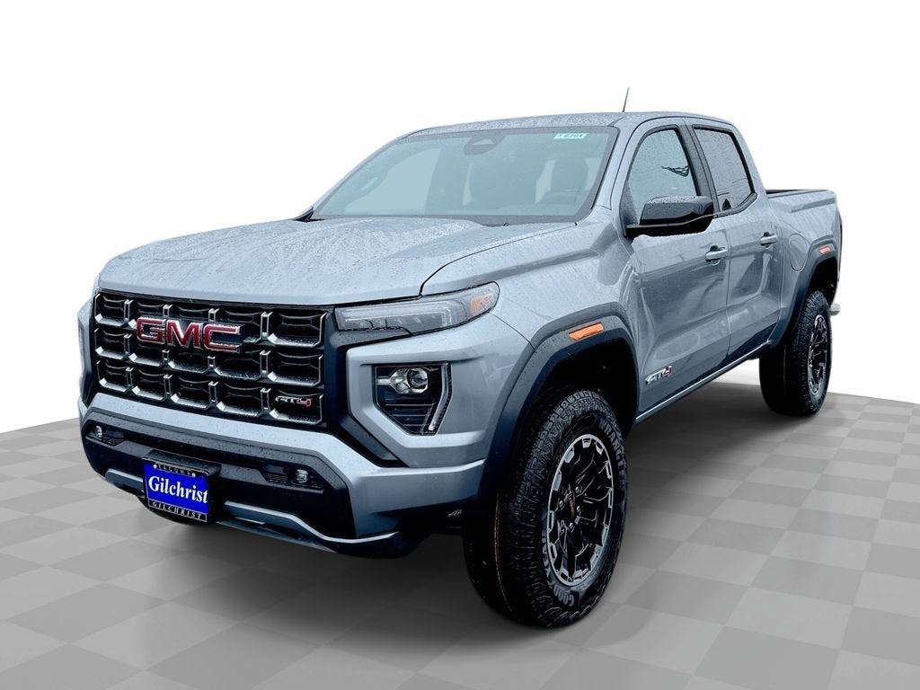 2026 GMC Canyon AT4 in Sterling Metallic — front three-quarter view