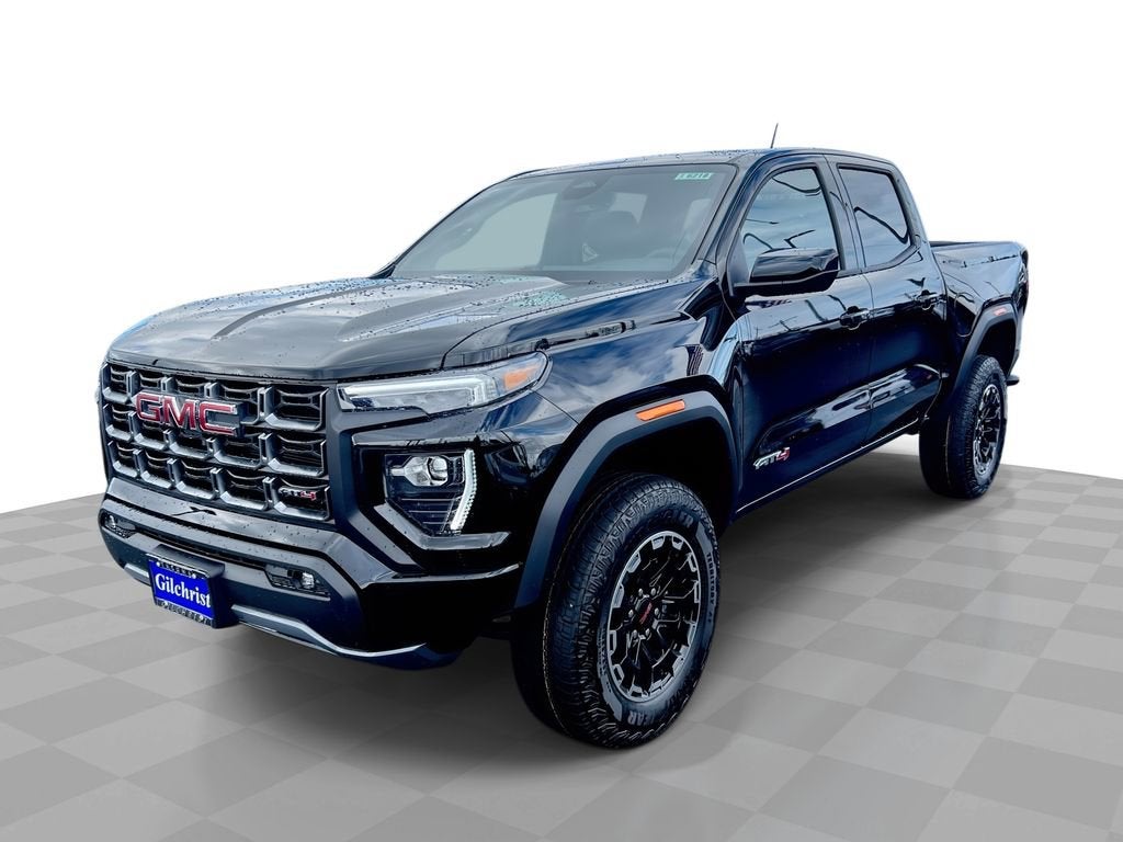 2026 GMC Canyon AT4 in Onyx Black — front three-quarter view