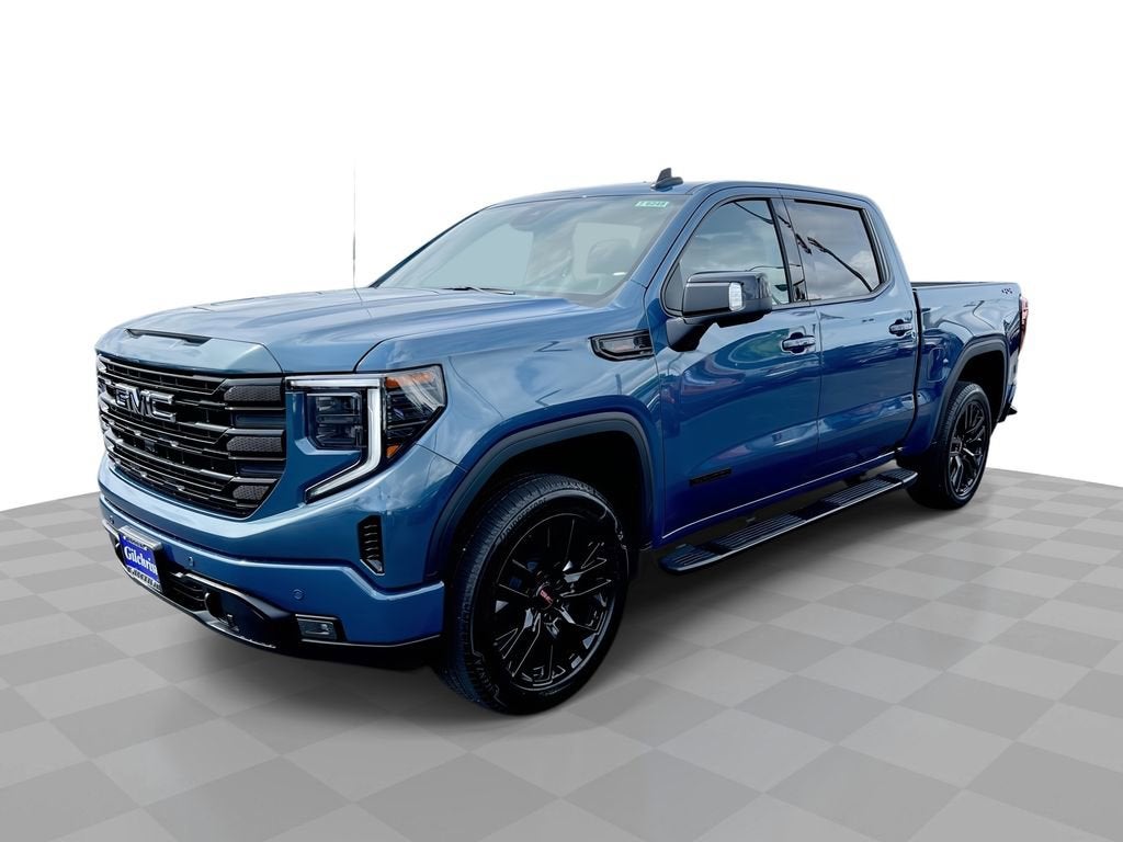 2026 GMC Sierra 1500 Elevation in Downpour Metallic — front three-quarter view