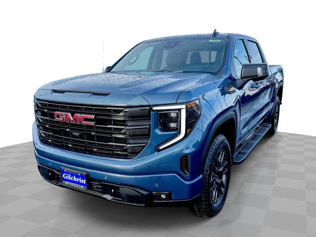 2026 GMC Sierra 1500 Elevation in Downpour Metallic — front three-quarter view