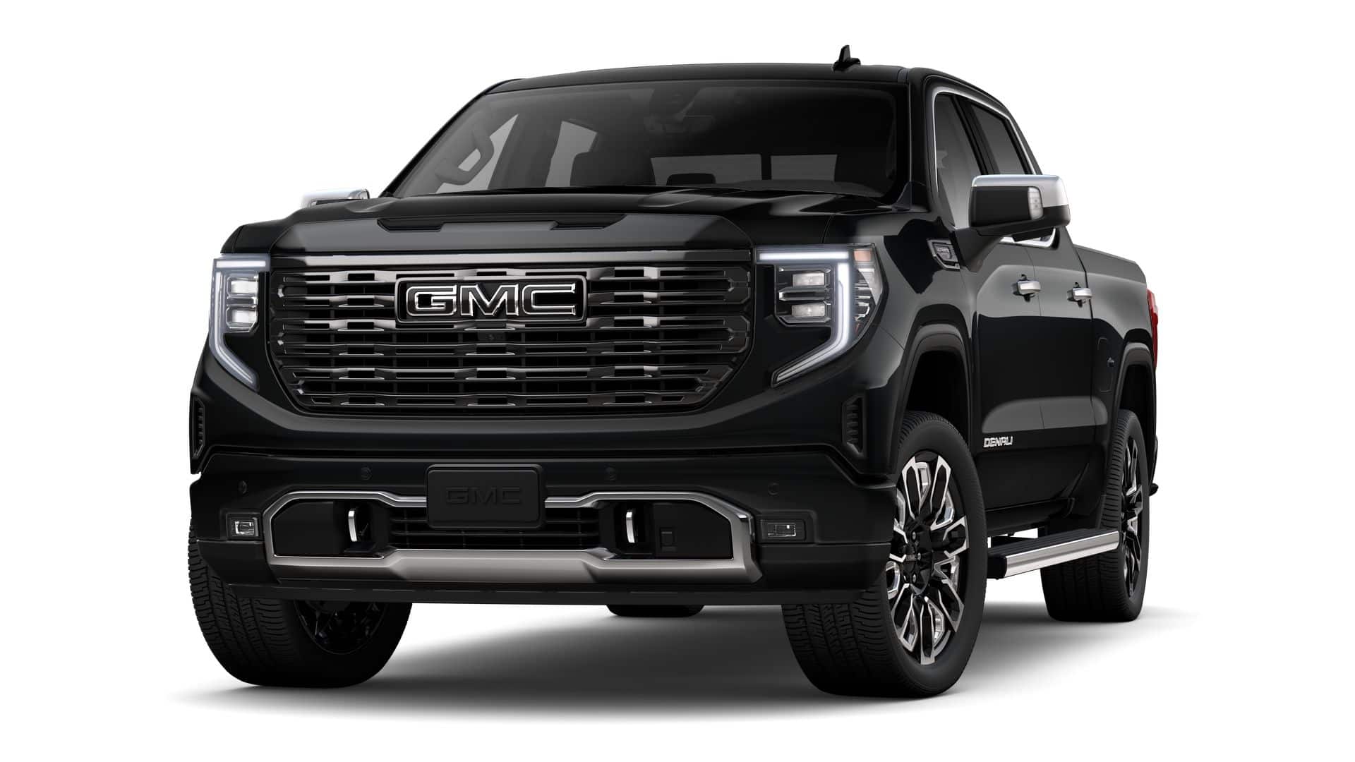 2026 GMC Sierra 1500 Denali Ultimate in Onyx Black — front three-quarter view