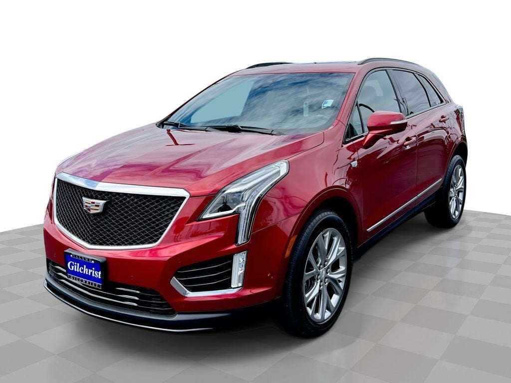 2021 Cadillac XT5 AWD Sport in Infrared Tintcoat — front three-quarter view