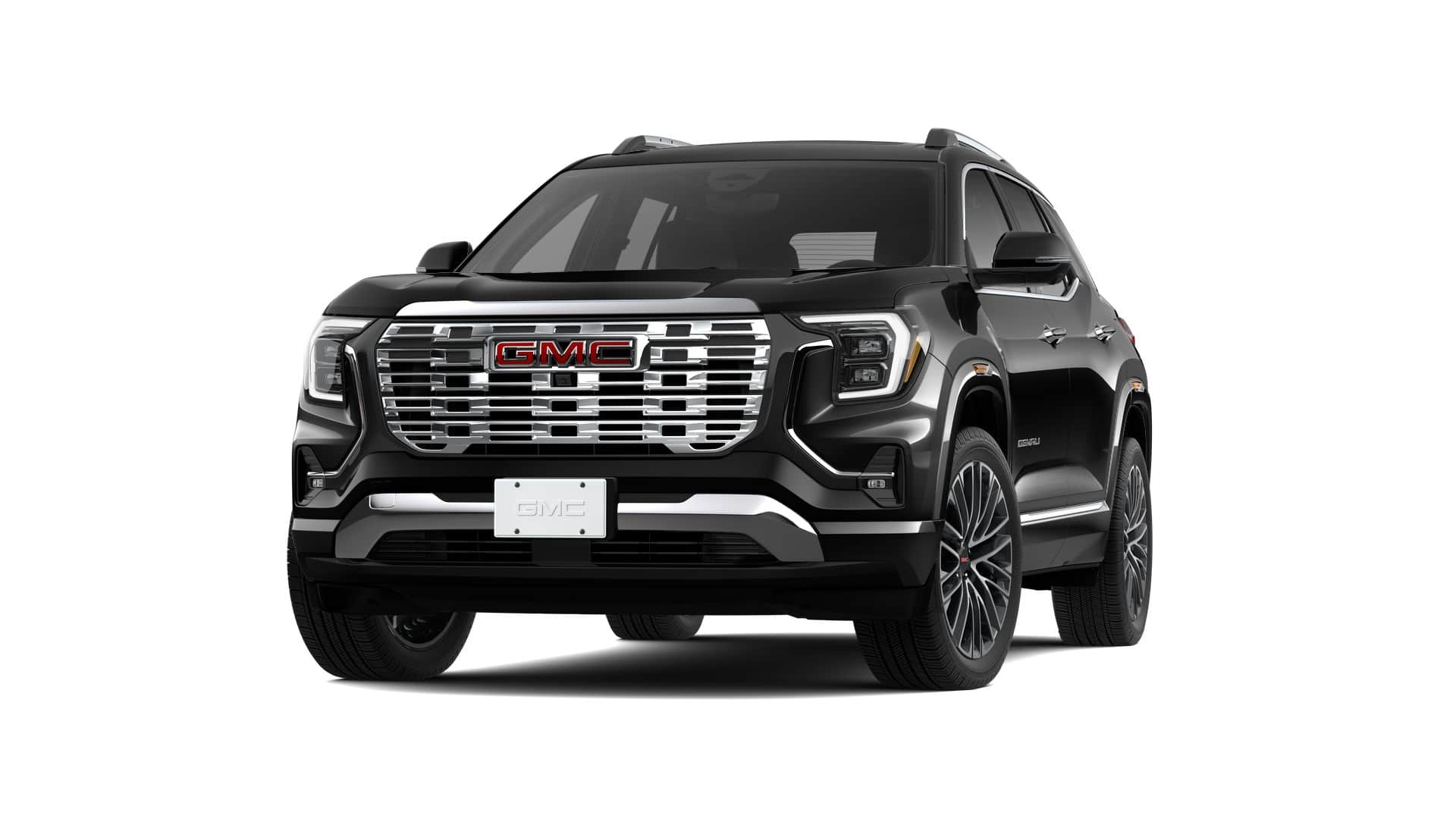 2026 GMC Terrain Denali in Ebony Twilight Metallic — front three-quarter view