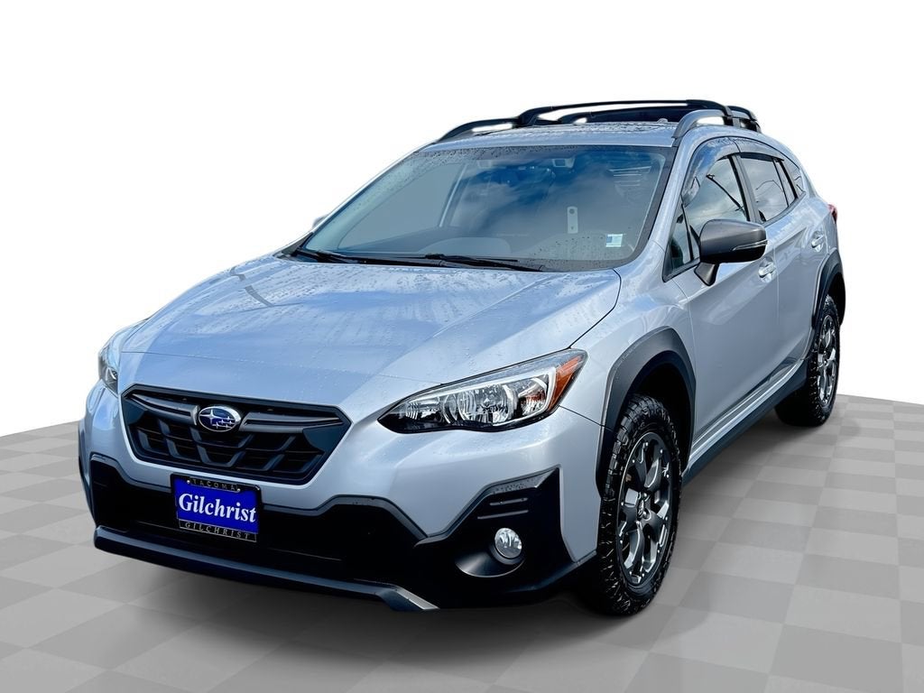 2021 Subaru Crosstrek Sport in Silver — front three-quarter view
