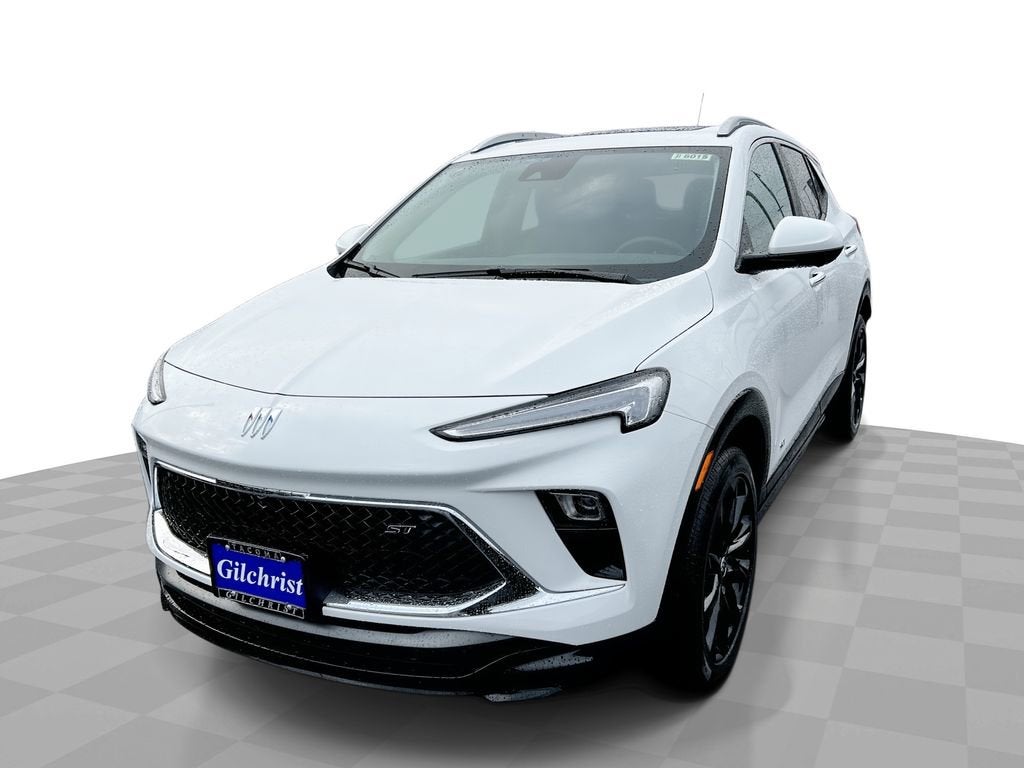 2026 Buick Encore GX Sport Touring in Summit White — front three-quarter view